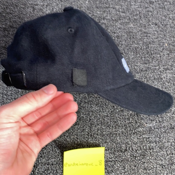 HempX Embroidered Black Adjustable Hat w/ Cigarette Holder - Picture 3 of 4